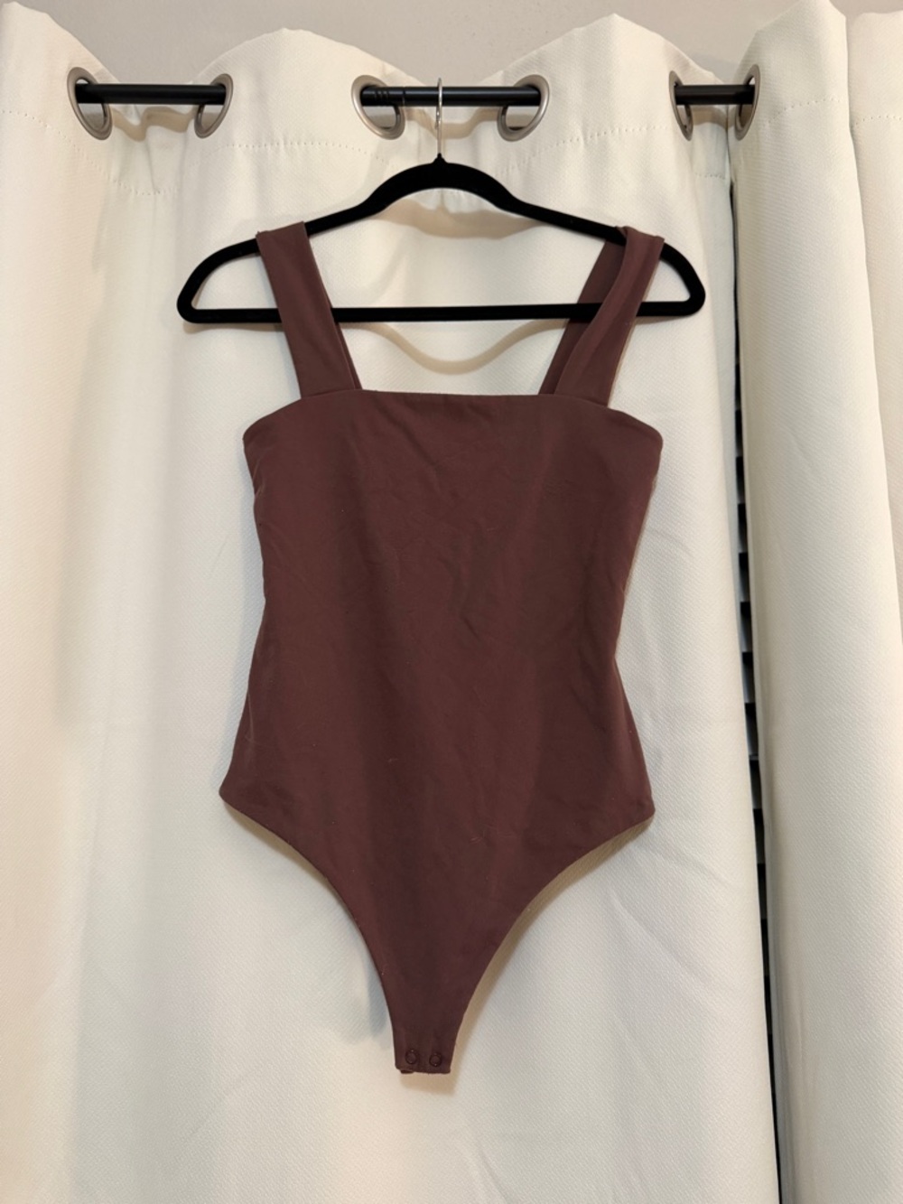 nuuds Chocolate Square Neck Bodysuit